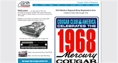 Desktop Screenshot of cougarclub.org