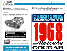 Tablet Screenshot of cougarclub.org